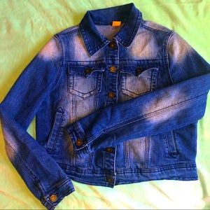 JouJou medium distressed jean jacket short denim